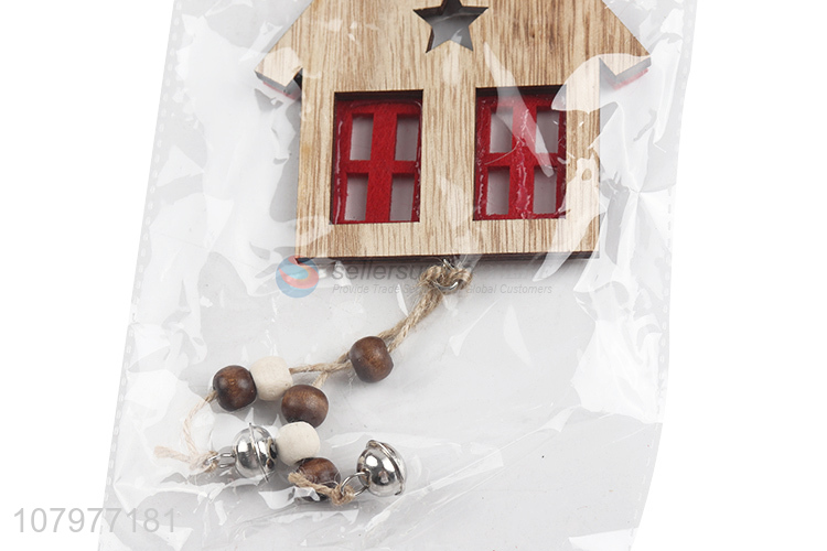 High Quality Small House Wooden Craft Ornament For Christmas Decoration