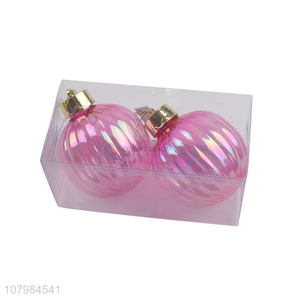 Hot sale 2pieces christmas ball hanging ornaments for decoration