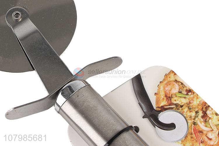 Online wholesale stainless steel pizza cutter slicer cheese wheel