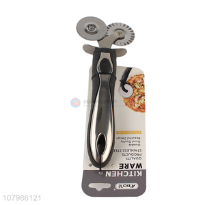 Hot Selling Double Wheels Stainless Steel Pizza Cutter Pizza Slicer