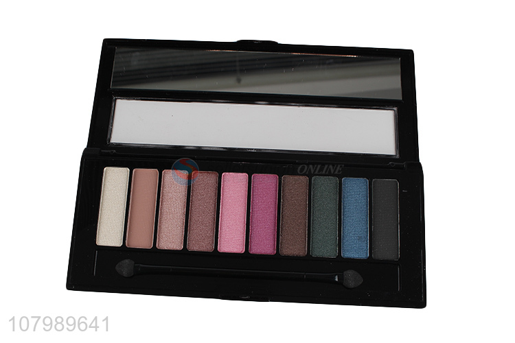 Hot selling 10 colors glitter eyeshadow portable eyeshadow palette