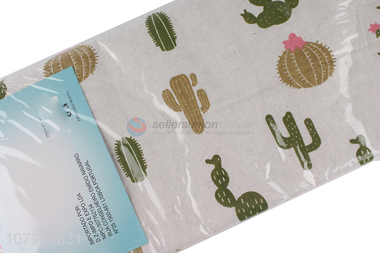 Good quality white printed tablecloth home table decoration