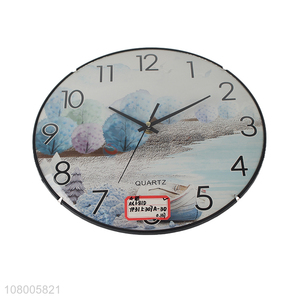 Top quality creative fashion home wall clock bedroom glass clock