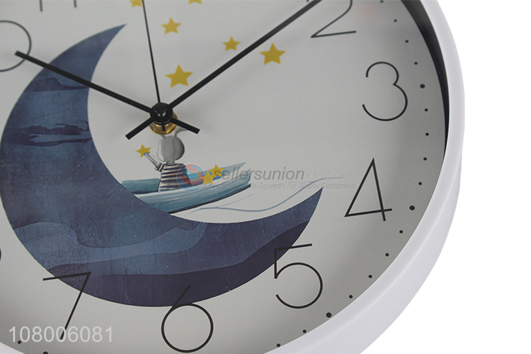 China wholesale white creative wall clock household silent wall clock