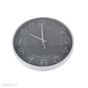 Hot sale white minimalist wall clock bedroom silent clock