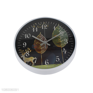 Yiwu market white round wall clock living room modern clock