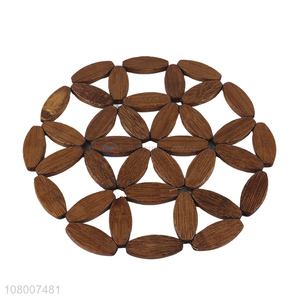 Good selling round durable heat insulation bamboo table mat wholesale