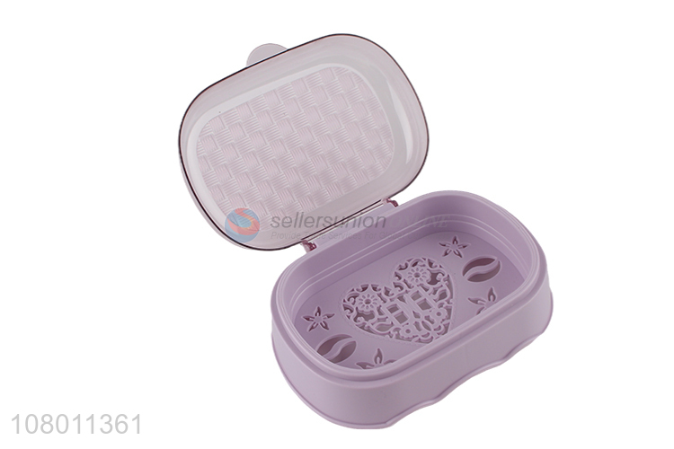 New products purple plastic soapbox bathroom storage drain box