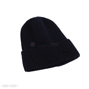 Top product men women winter hat solid color knitted beanies