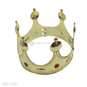 Wholesale from china gold plastic tiaras crowns for decoration