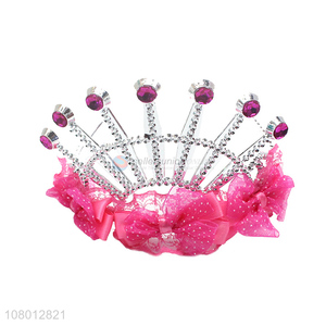 Factory price durable plastic children tiaras headwear for party