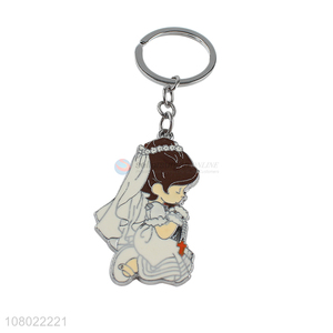 Factory supply epoxy alloy keychains cartoon key ring custom key chain