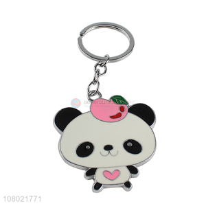 New hot sale zinc alloy key chains keyring panda key chains for ladies