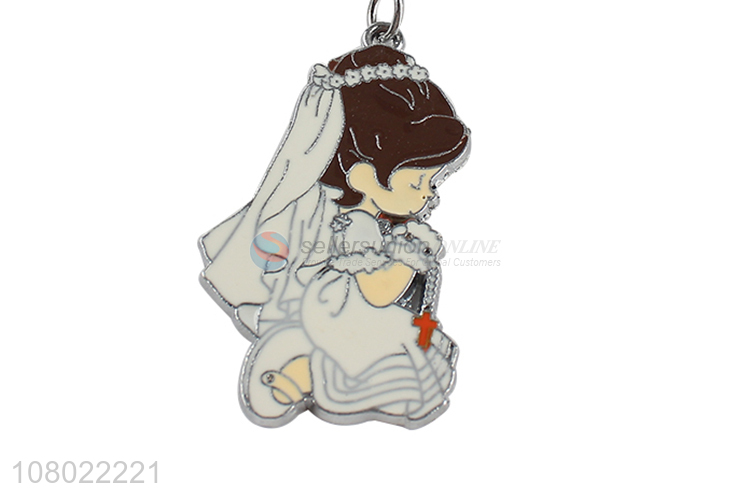 Factory supply epoxy alloy keychains cartoon key ring custom key chain