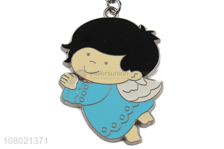 Factory supply metal pendant key chain enamel key ring kawaii bag charms