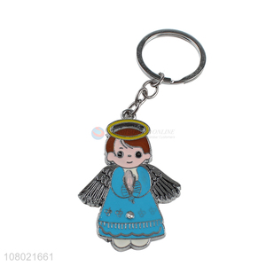 Wholesale cartoon metal keychain enamel cute key chain adverstising gift