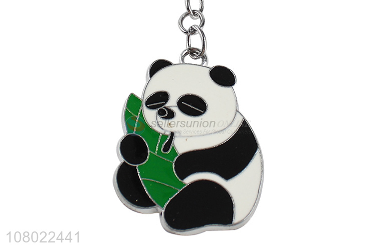 Latest imports epoxy zinc alloy keychains custom enamel panda key chain