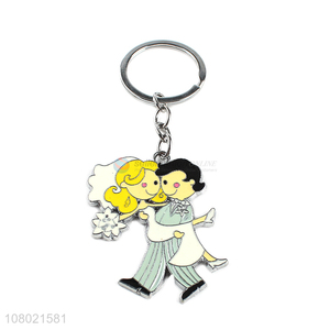 Recent design zinc alloy kawaii key chain enamel key ring key chains