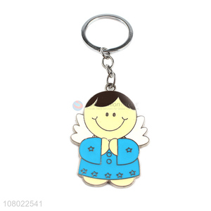 Online wholesale zinc alloy keychains custom enamel key chain keyring