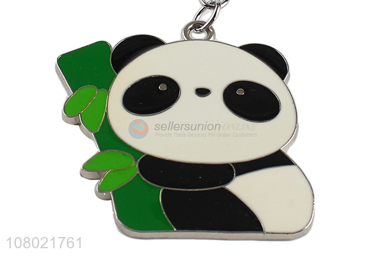 Latest imports metal keychain enamel panda key chain advertising gifts