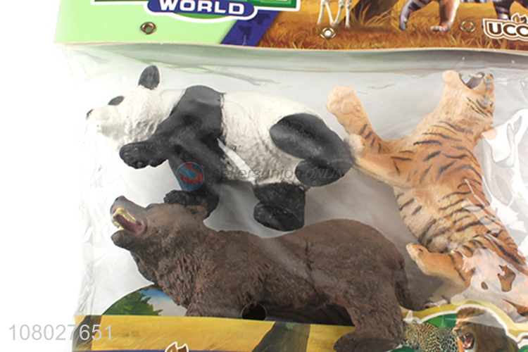 New products PVC multicolor boxed wild animal toy set