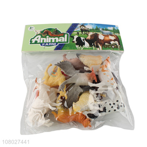 High quality multicolor ranch animal toy model suit