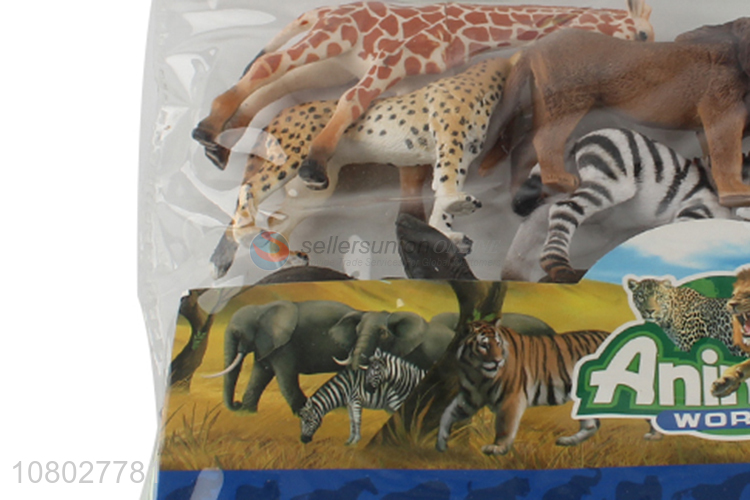 Good price multicolor boxed wild animal toy model suit