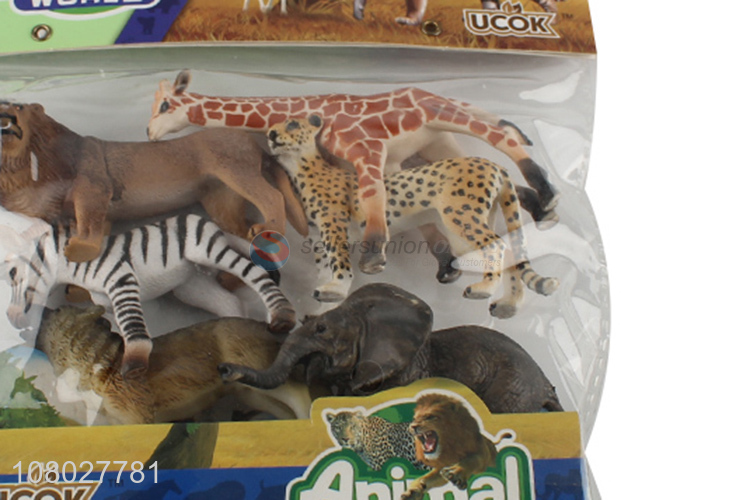 Good price multicolor boxed wild animal toy model suit