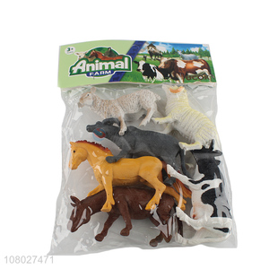 Low price multicolor ranch animal toy model wholesale