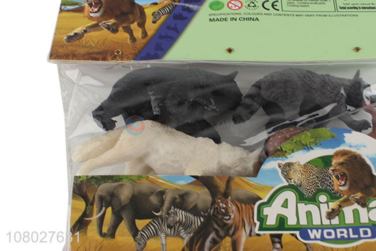 Wholesale multicolor boxed wild animal toy model set