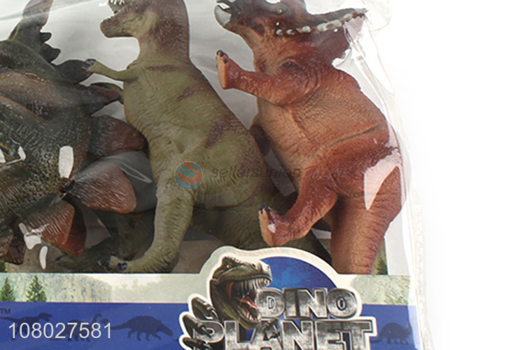 Yiwu direct sale multicolor boxed dinosaur model toy set