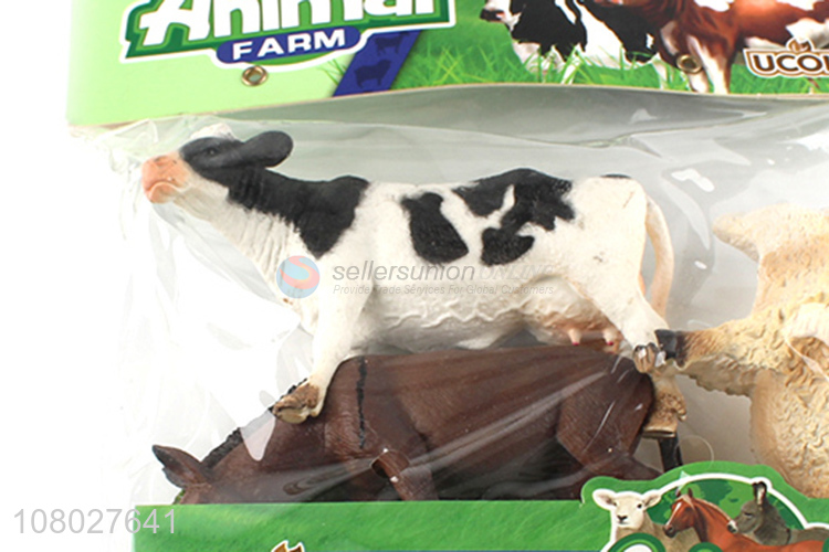 High quality multicolor boxed farm animal toy model set