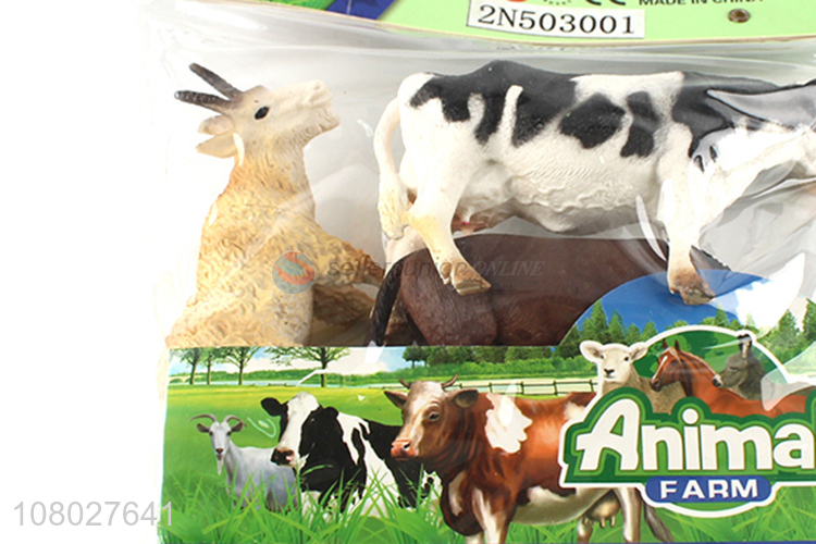 High quality multicolor boxed farm animal toy model set