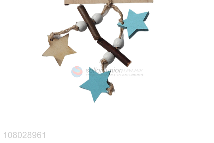 China factory house shape wooden christmas hanging ornaments