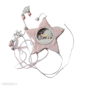 Low price star shape creative hanging ornaments with snowflakes