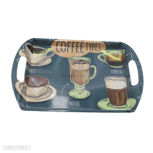 Hot selling delicate printing melamine food serving trays for hotel