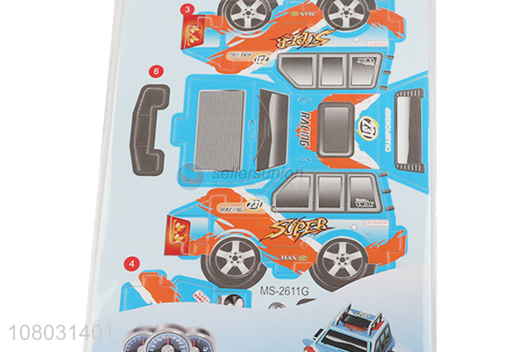 Best price children gifts 3D car shape jigsaw puzzle toys