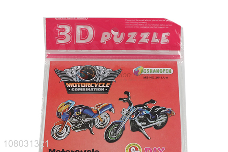 Yiwu market motorcycle 3D diy children puzzle toys for gifts