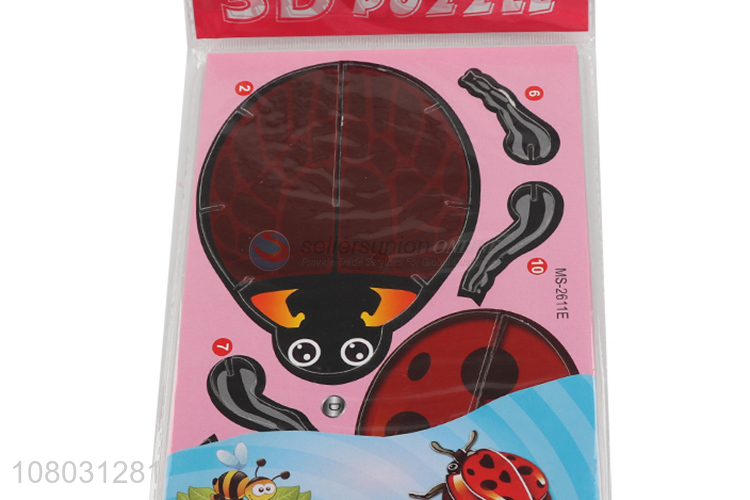 Popular products beetles shape 3D children puzzle toys