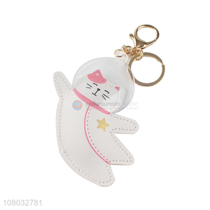 Yiwu wholesale white space cat pendant keychain pendant