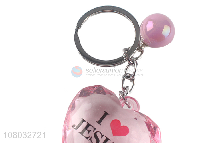 High quality pink transparent pendant creative keychain pendant