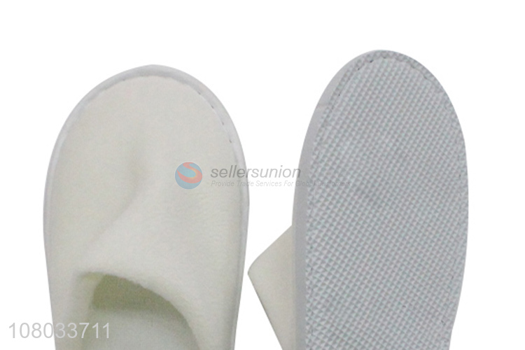 Custom logo terry spa slipper indoor disposable slipper for men and women