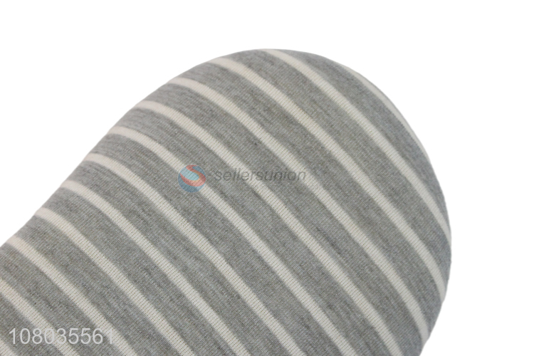 Good price grey striped slippers hotel slippers wholesale