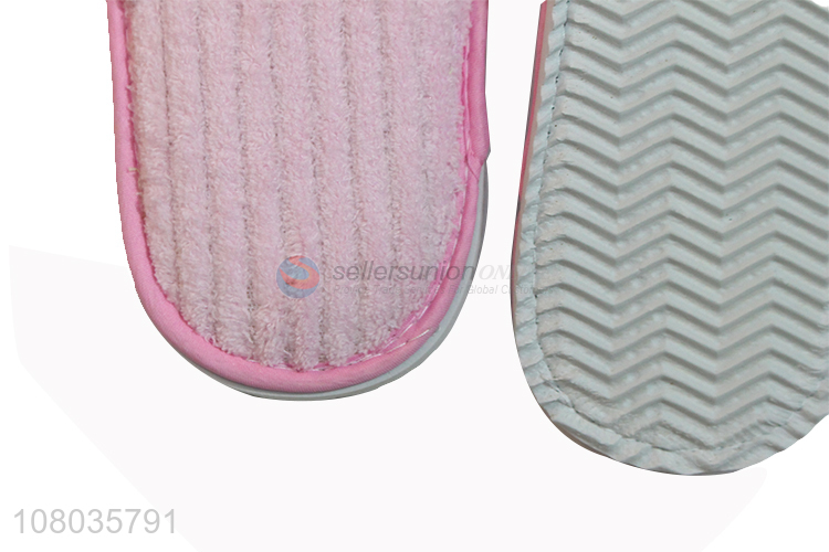 High quality pink disposable floor slippers hotel supplies