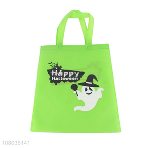 Popular products green ghost pattern halloween shopping bag