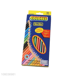Best Sale Plastic 24 Colored Pencils For Students