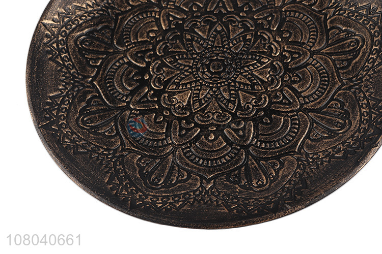 Good Sale High-End Carved Wooden Tray Round Tray