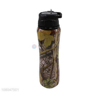 Factory supply stainless steel water bottle with handle