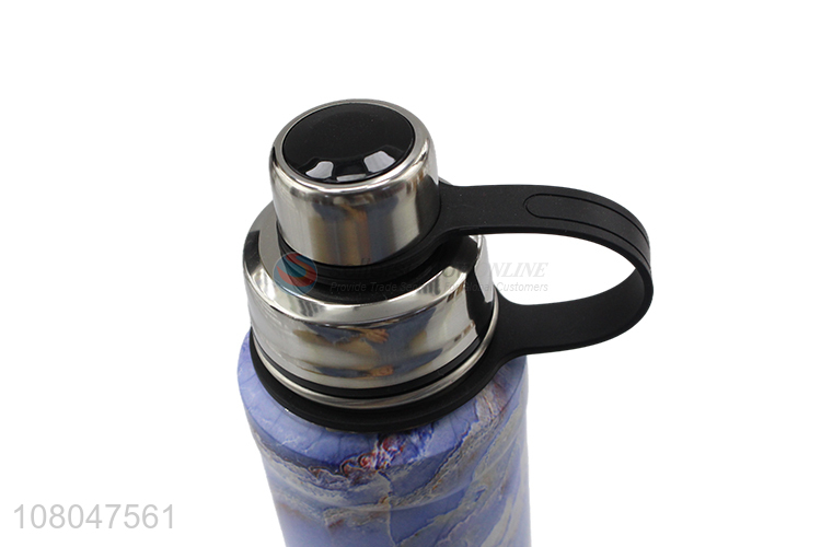 High quality brown printed stainless steel vacuum bottles