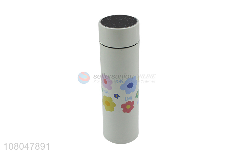 Hot items flower pattern cute stainless steel vacuum water bottle